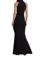 Gudrum Halter Ruffle Gown