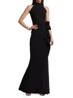 Gudrum Halter Ruffle Gown