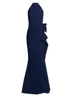 Gudrum Halter Ruffle Gown