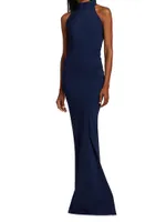 Gudrum Halter Ruffle Gown