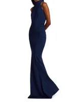 Gudrum Halter Ruffle Gown