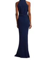 Gudrum Halter Ruffle Gown