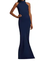 Gudrum Halter Ruffle Gown