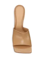 Stretch Leather Mules