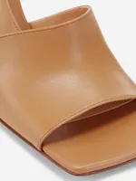 Stretch Leather Mules