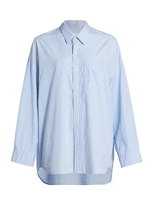 Drop Neck Oxford Shirt