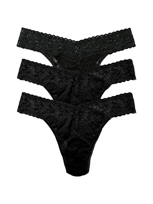 3-Pack Signature Lace Original Rise Thongs