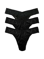 3-Pack Signature Lace Original Rise Thongs