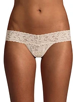 Three-Pack Lace Low-Rise Thongs