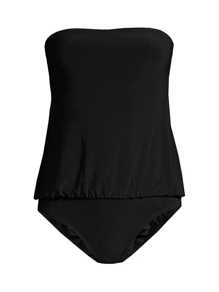 Strapless Babydoll One-Piece Swimsuit