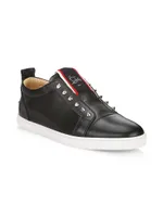 Fique A Vontade Leather Low-Top Sneakers