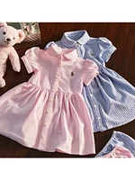 Baby Girl's 2-Piece Oxford Shirtdress & Bloomers Set