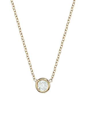 Paris 14K Yellow Gold & Diamond Pendant Necklace