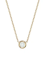 Paris 14K Yellow Gold & Diamond Pendant Necklace