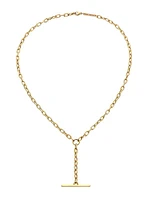 14K Yellow Gold Toggle Pendant Necklace