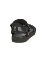 Hook and Loop Leather Sport Sandals