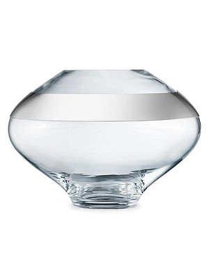 Dou Round Glass & Stainless Steel Vase