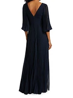 Chiffon Pleated Gown