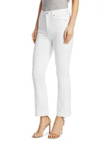 High-Rise Stretch Slim Kick-Flare Jeans