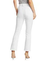 High-Rise Stretch Slim Kick-Flare Jeans