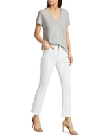 High-Rise Stretch Slim Kick-Flare Jeans