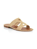 Raffia Cutout Slides