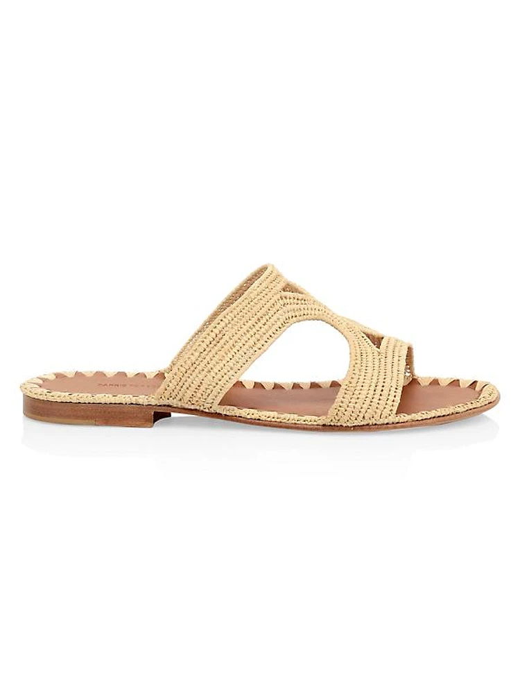 Raffia Cutout Slides