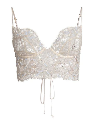 Beaded Long-Line Bra