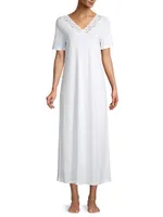 Moments Short-Sleeve Long Gown