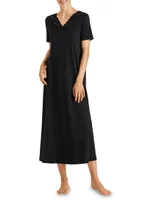 Moments Short-Sleeve Long Gown