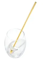 Clear Quartz Stainless Steel Straw