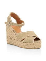 Bromelia Linen Platform Espadrille Wedges