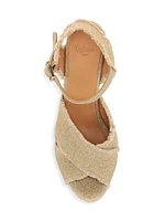 Bromelia Linen Platform Espadrille Wedges