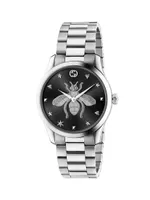 G-Timeless Collection Bee Stainless Steel Chronograph Watch