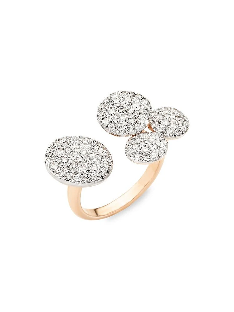 Sabbia 18K Rose Gold & Diamond Open Ring