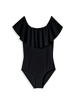 Little Girl's & Girl's Ruffle One-Piece Swimsuit