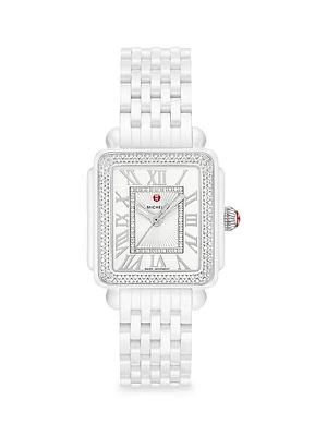 Deco Madison Mid Ceramic & Diamond Bracelet Watch