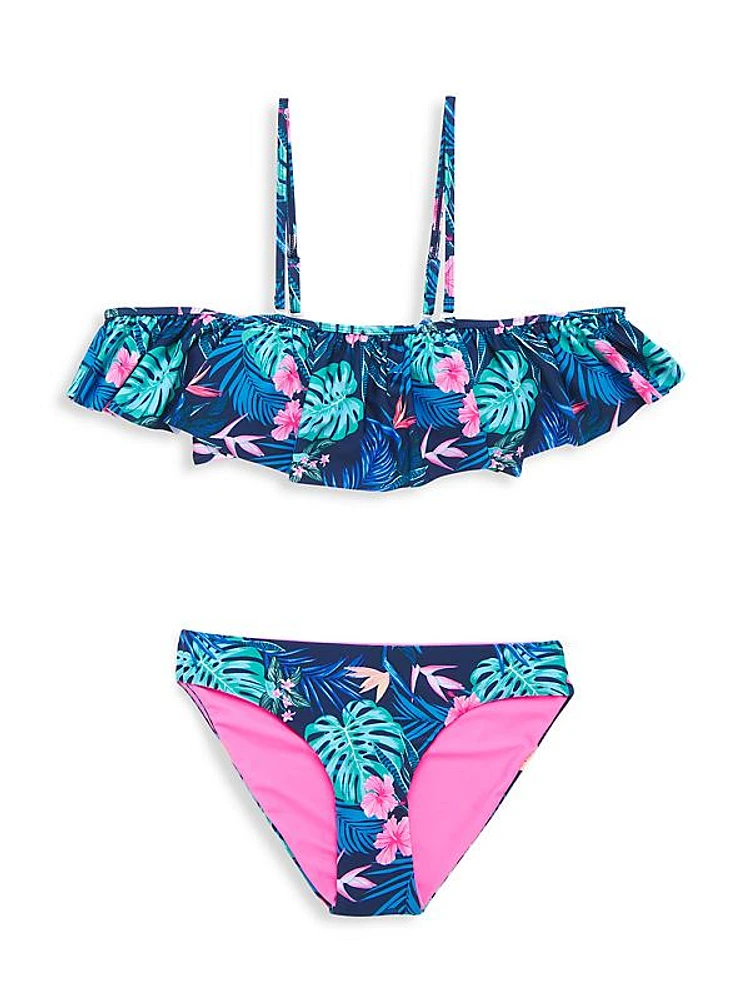 Girl's 2-Piece Rain Forest Swimsuit Set