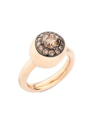 Nuvola 18K Rose Gold & Brown Diamond Ring