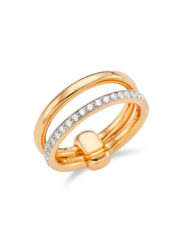 Iconica 18K Rose Gold & Diamond Ring