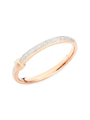 Iconica 18K Rose Gold & Diamond Bangle Bracelet