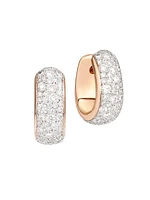 Iconica 18K Rose Gold & Diamond Huggie Hoop Earrings