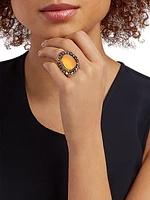 14K Yellow Gold, Black Rhodium-Plated Silver & Multi-Gemstone Cocktail Ring