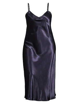 Cabaret Satin Slip Midi Dress