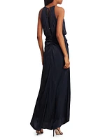 Slub Microsatin Gown