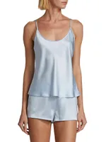 2-Piece Silk Camisole & Shorts Pajama Set