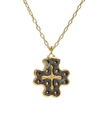 Antiquities 18K, 22K & 24K Yellow Gold Bronze Cross Pendant Necklace