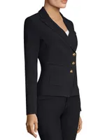 Asymmetrical Wrap Blazer