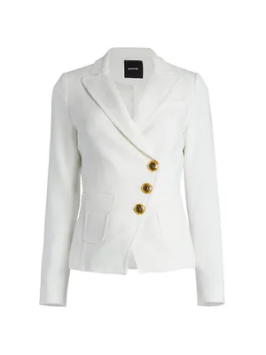 Single-Breasted Wrap Blazer