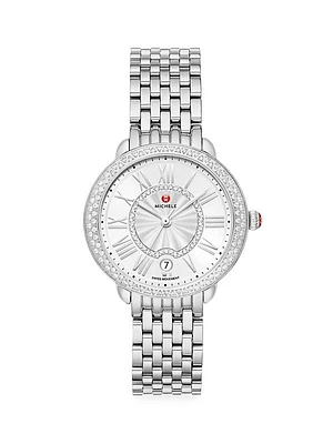 Serin Mid Stainless Steel Diamond Bracelet Watch